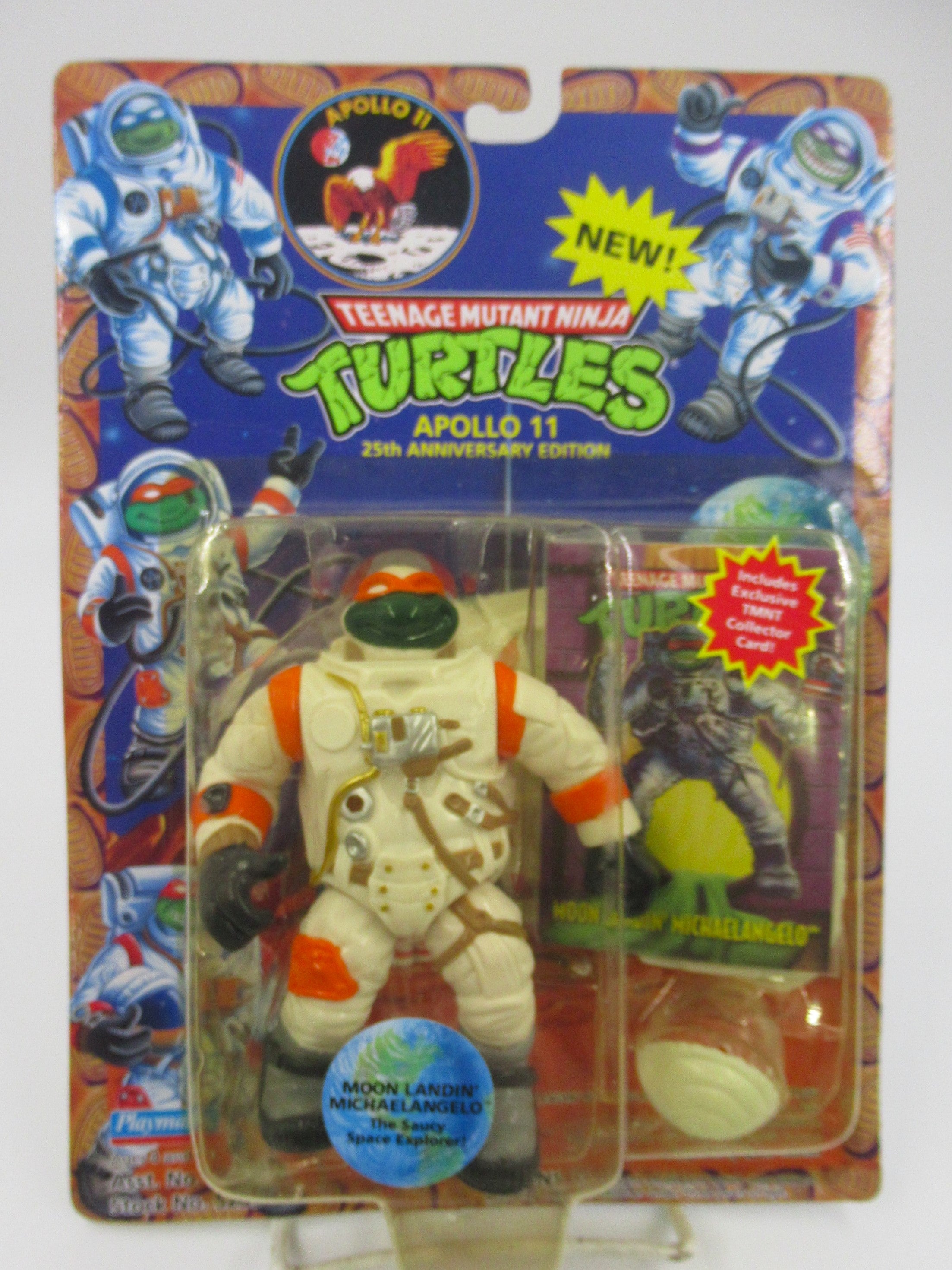 Teenage Mutant Ninja Turtls Apollo 11 Moon Landin' Michaelangelo 4.5" Figure TMNTs - Playmates (1994)